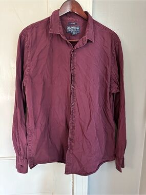 American Rag Cie Burgundy Button-Up Shirt